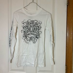 White, Sons of Anarchy long sleeve shirt, size M